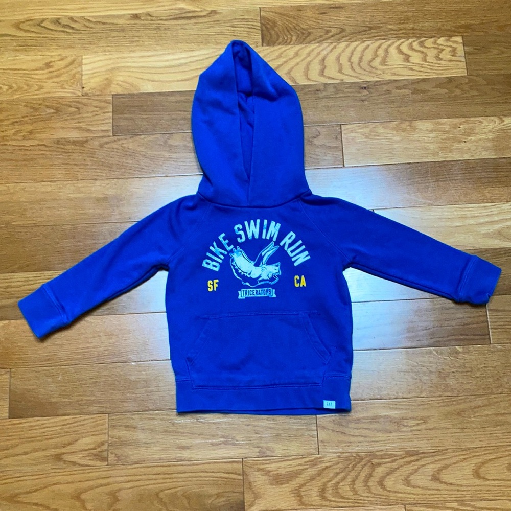 BRAND NEW! 3T Baby Gap fleece hoodie dinosaur Dino sweatshirt Triceratops